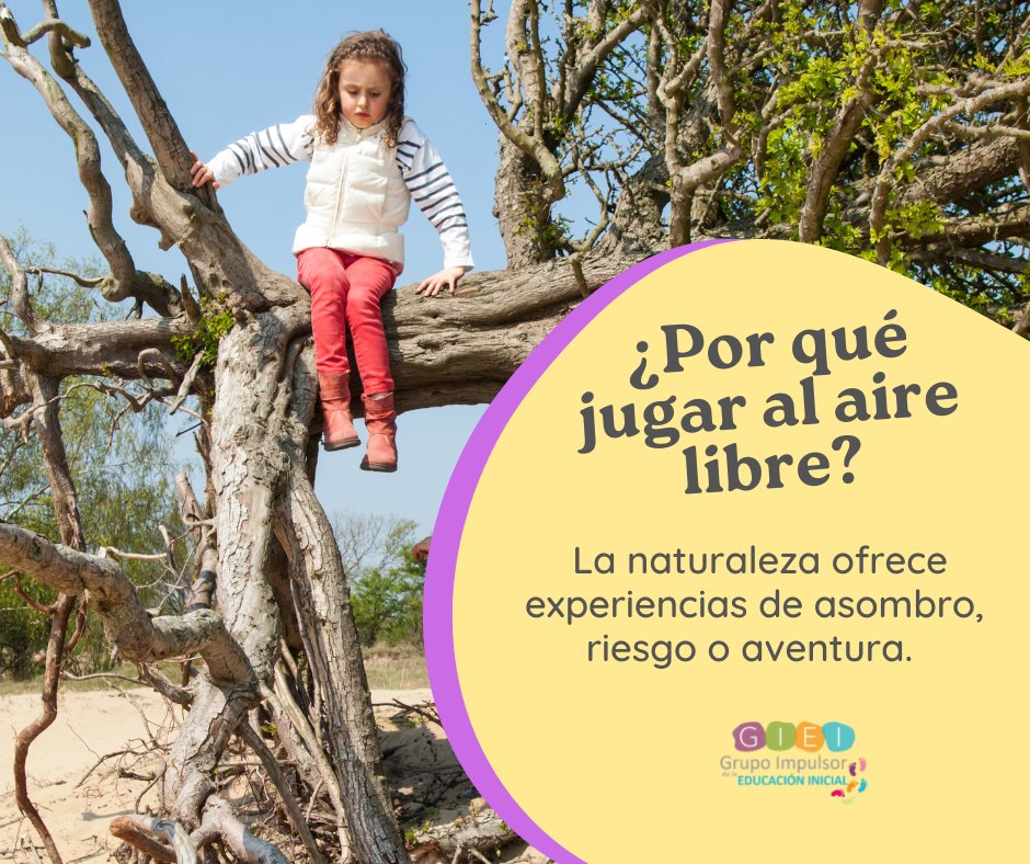 giei_de's tweet photo. 📢Cuando el niño convive con la naturaleza su neurodesarrollo es óptimo 🧠 porque puede :
🟢 Reducir el riesgo de ansiedad infantil.
🟢 Reducir la intolerancia.
🟢 Disminuir la evitación y aislamiento.
🟢 Regular el afrontamiento desadaptativo, etc.
@gladysechaiz @Com_Infancia https://t.co/LtI3IfZVyd