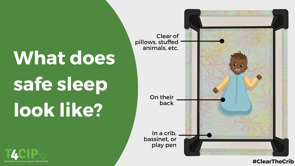 KrystaStMichell's tweet photo. A2: #SafeSleep helps keep your infant safe while they are sleeping and napping. By engaging #ClearTheCrib practices, we can decrease the likelihood of SUID and SID. @CIRPatNCH https://t.co/Lfy36O5bPM