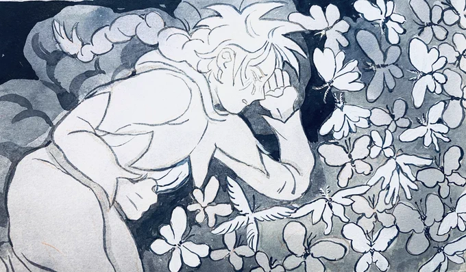Getting out of my paralysed state and drawing new pages for "Fragments of Past" 