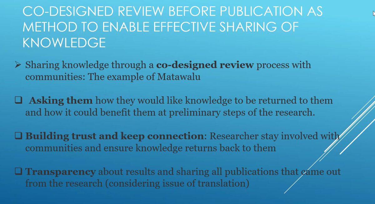 openaccess_anz's tweet photo. Dr Dalila Gharbaoui emphasises the importance of co-design when doing research in Pacific communities #OAWeek #OpenForClimateJustice https://t.co/EkTb2ALBf9