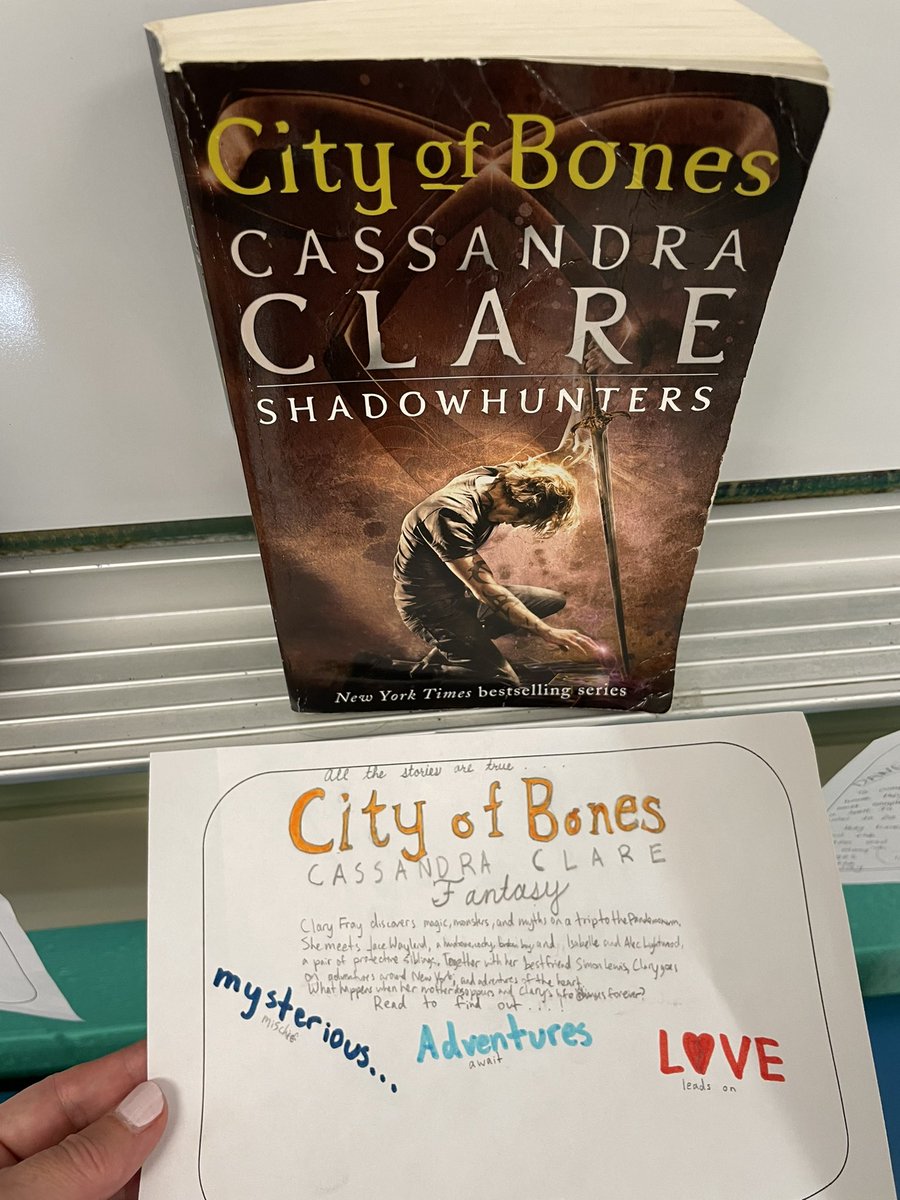 Four of the first fabulous shelf-talkers of the year! Students recommend favorite books each week and the books with shelf-talker style recommendations are displayed in the front of the room. Student readers encouraging one another! 🤩 <a href="/ncte/">National Council of Teachers of English (NCTE)</a> <a href="/edutopia/">edutopia</a> <a href="/cultofpedagogy/">Cult of Pedagogy</a> <a href="/HawkWolf39/">Highcrest/WJHS</a>