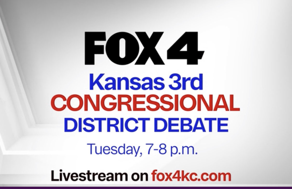 johnholtnews's tweet photo. WATCH: @sharicedavids and @amanda_adkins square off in a live stream debate tomorrow night. Join @ChristelFox4KC @dhellingkc & me for a special #4StarPolitics presentation. #KS #KS3rd #Debate https://t.co/hpzoxS1CGH