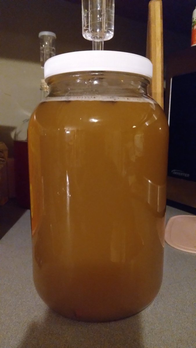KnightDivining's tweet photo. Final rack for the Raspberry Melomel (mead). Just waiting to backsweeten & then bottle. Also started my Cinnamon Cyser (apple cider mead) 🍎😍 #mead #homebrewing #meadmaking #homebrewer #raspberrymead #cyser #meadmaker https://t.co/3nMidUqHdu