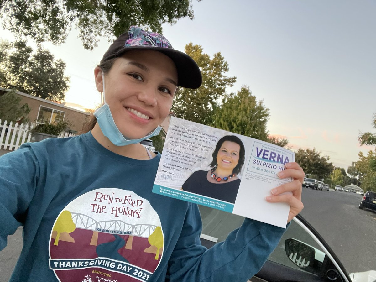 ListenLindaCA's tweet photo. It was such a joy talking to voters tonight about Verna Sulpizio for City Council. She will do great things for the community by prioritizing child care, mental health, and great parks for families to enjoy. #femdems916 https://t.co/480aCc2m7K