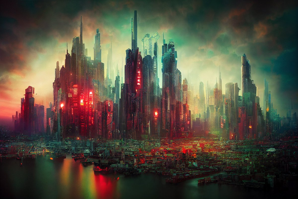 BeansOCool's tweet photo. The City Can Never Sleep.

#cyberpunk #cyberpunk2077 #cyberpunkart #cyberpunkartist #midjourney #aiart #liquidmodern #liquidmodernity #hyperrealism #cyberpunkaesthetic #synthwaveart #synthwaveaesthetic #synthwavevibes #retroneon #neon #dystopiancity https://t.co/1C0vrg7GGF