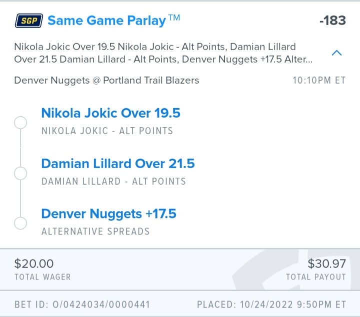 collincovers's tweet image. Late night NBA play! #Jokic #Lillard #AlternateSpread #NBA #Nuggets #EastCoastTime #Fanduel