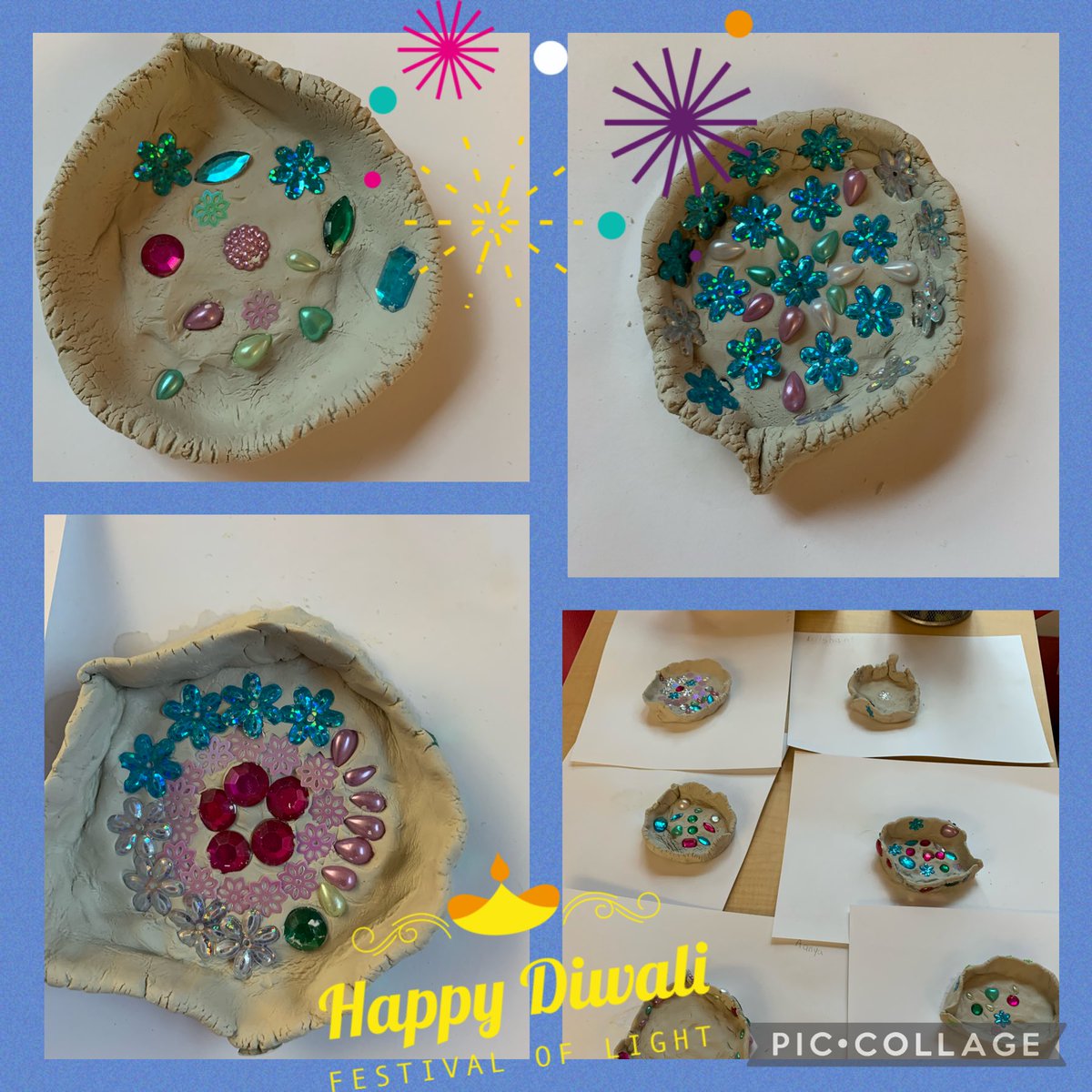 Shubh Diwali from room 161! Our homemade Diyas after learning about this beautiful and significant holiday 🎆#SageCreekLRSD