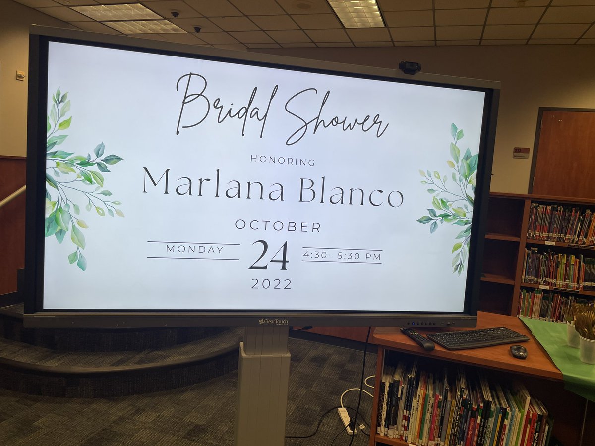 MataMath1's tweet photo. Bridal Shower today for one of Mata’s 6th grade math teachers @ItsMsBlanco! So happy for her!  @MataMath1 @Mata_Library @mataeagles https://t.co/wx8FIRFCEm