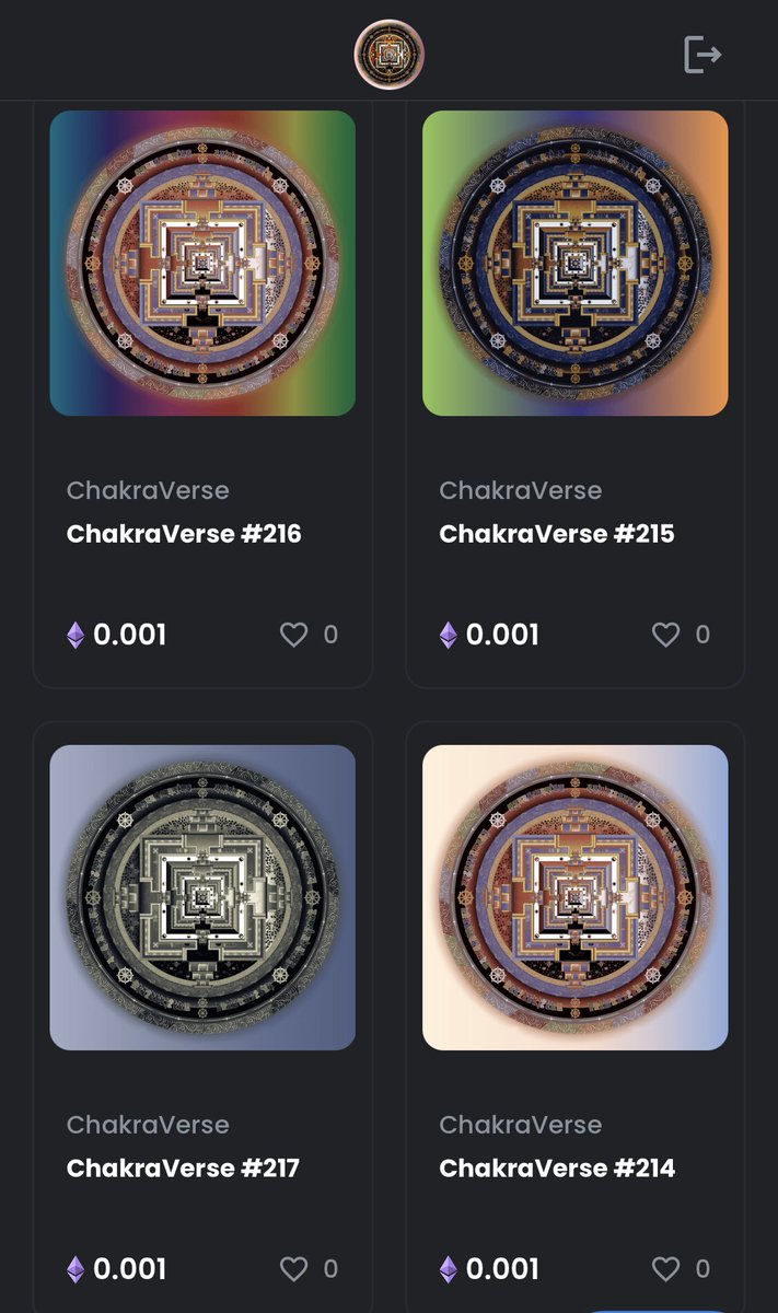Chakraverse NFTs Fresh drop! Starting 0.001 eth 
Collect here: opensea.io/chakraverse

#NFTs #NFTCommunity #NFTGiveaway #NFTdrop #NFTProject #Crypto #Bitcoin    #Ethereum #Blockchain #Polygon #OpenSeaNFT #opensea #rarenft #nftcollectors #digitalart #art #nftart #NFTCommunity