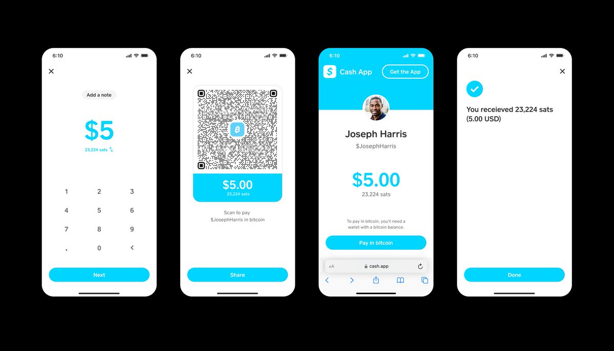 You can now receive #bitcoin instantly via the Lightning Network in @CashApp! ⚡ - Open Cash App - Money tab -> Bitcoin - Share QR code or link What do you think? Try it by sharing your link below 👇