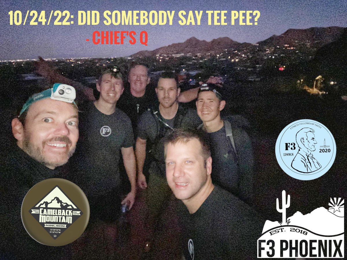 F3PhoenixAZ's tweet photo. 6 Pax met In The Gloom to take on one of Phoenix's most iconic AO, Camelback Mtn. We welcomed @robertjforrest from @F3Lincoln. Epic morning!
#CamelbackMtn
#MoreThanAWorkout
@F3Nation https://t.co/apDv6OBb7S