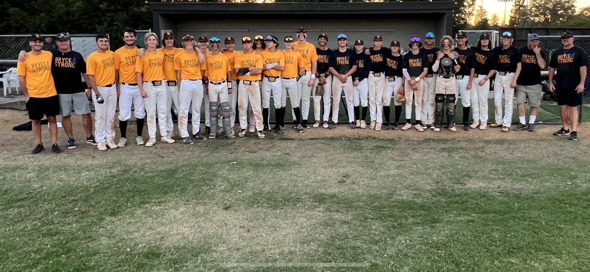 DelOroBaseball's tweet photo. Game 4 goes to team Black.  Gold team has a 3-1 edge in the series.    Our program wanted to recognize a young man from @OakRidgeBasebll Bryce Bazor is in our hearts and the Oakridge community is in our prayers.     #2 BryceStrong!!! https://t.co/i02Nz48Mc6
