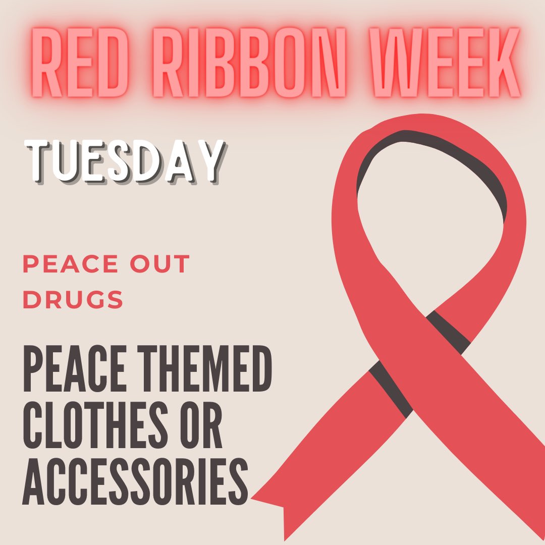 Say “peace out to drugs” tomorrow! ☮️✌🏻