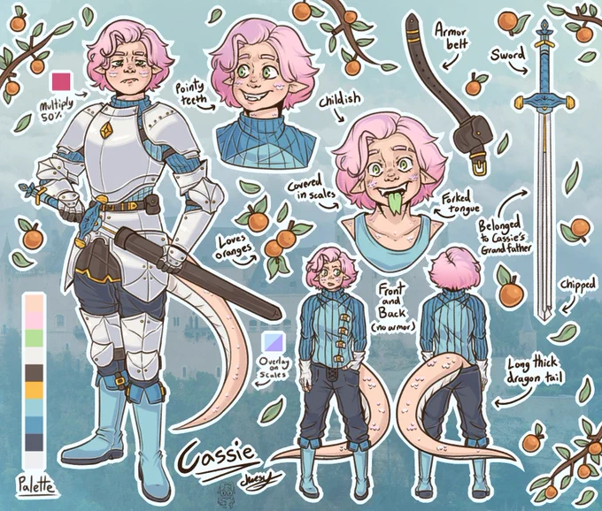 Cassie, the knight in training.
New ref sheet just dropped!!!

#oc #originalcharacter #characterdesign #charactersheet #referencesheet #refsheet 