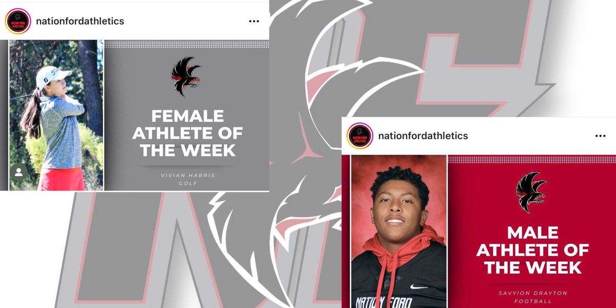 Congratulations to our Athletes of the Week! #GoFalcons