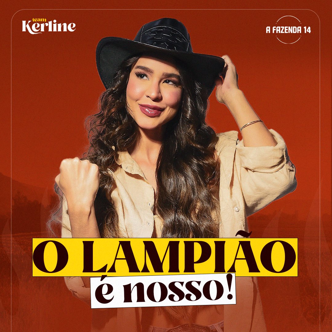 Kerline's tweet photo. É A DONA LAMPIÃO, MEU POVO! Kerline representou na prova de fogo e conseguiu levar para sede o tão cobiçado Lampião dos poderes. Nosso orgulho! Comente aqui um 🐙 se você estava torcendo por ela 🤎 #AFazenda14 #TeamKerline #ProvaDeFogo https://t.co/UCMHZh2FiF