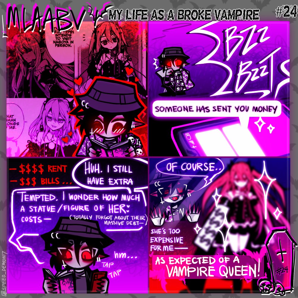 inkotal_'s tweet photo. [EP 24] VAMPIRE QUEEN ♥🦇✧･ﾟ: *✧･ﾟ:*

#MLAABV #MLAABV_Comic #Vampire #Bucket 
#ArtistOnTwitter #minicomic #BrokeVampire #VampireQueen https://t.co/16o7BKOjl0