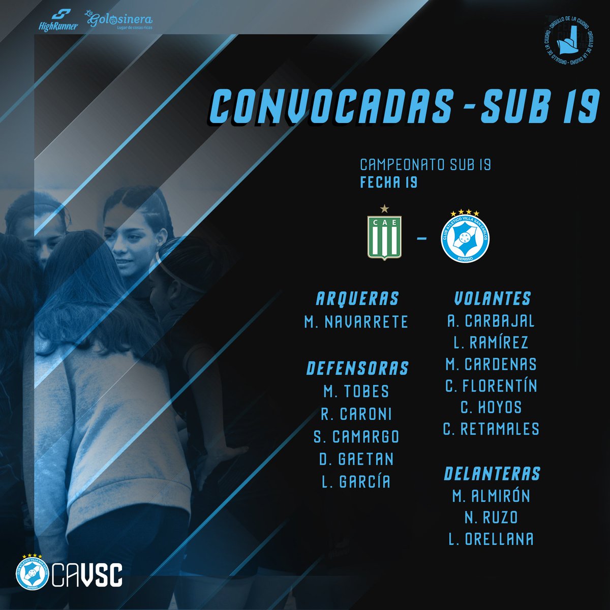 VSCFem's tweet photo. 📋🔥 Lista de citadas para afrontar la decimonovena jornada de los Campeonatos Sub19 y Sub16 ante @excursiofutfem

#SomosVillaSanCarlos 
#VSCFem https://t.co/E9yXtmcXZP