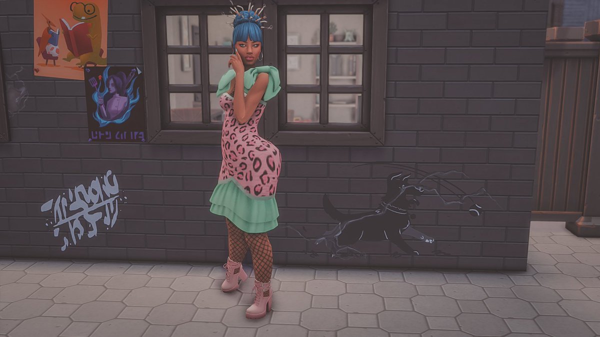 simpliicitee's tweet photo. Date Night ~ Sapphire waiting on her boo lol 💙 #ShowUsYourSims #TheSims4 https://t.co/G6OsvEnFhA