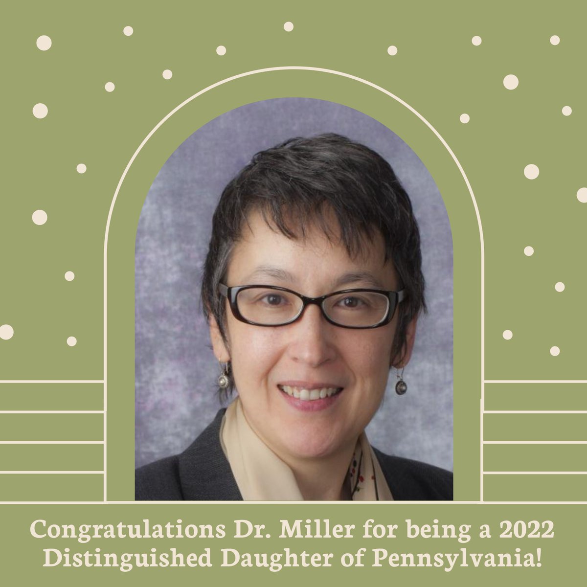 Congratulations Dr. Elizabeth Miller for being A 2022 Distinguished Daughter of Pennsylvania! governor.pa.gov/newsroom/gover…