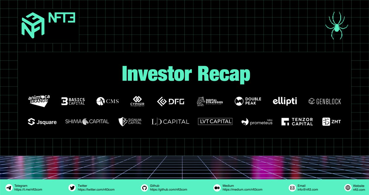 Strong partnerships are the backbone of any start-up company and we've left no stone unturned in our quest to find the highest quality investors in the #cryptocurrency space.

As I'm sure you'll agree, the future of #web3, #DiD and #NFT3 is looking extremely bright ☀️👽

Join us.
