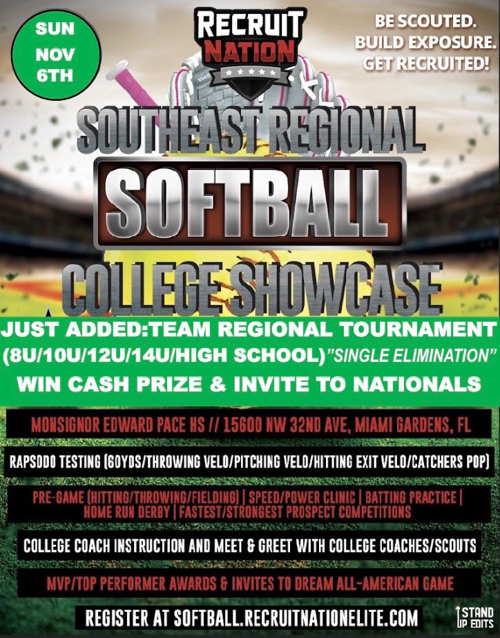 Coach_RoSmith's tweet photo. #recruitnation #fhsaasoftball #fhsaabaseball #youthbaseball #highschoolbaseball join us and show case your talents in front off colleges from all levels. Become apart of that 1% that goes on to play on the next level. https://t.co/jOlbDoQT5S