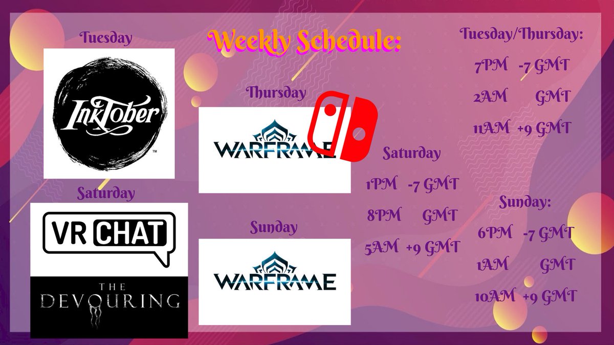 NebuluxEN's tweet photo. Today is an... unusual one. Finally doing a spooky game!
Tues: #inktober2022/#inktober
Thurs:#Warframe on the Nintendo Switch
Sat:#VRChat, #TheDevouring, anybody is welcome to join! It will be a 6 hour stream
Sun: Weekly WF on PC
#NebuluxTransmission #vtuber #ENVtuber #VtuberEN https://t.co/DELvQQhVrx