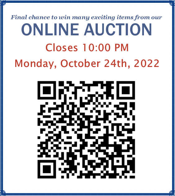 Online Auction closes is 30 minutes! Final chance to place your bids on many exciting items from our ONLINE AUCTION - CLOSES 10:00 PM, Monday, October 24th, 2022. 

ITEMS INCLUDE: 2 Bucks Tickets for Halloween Night, 4 Bucks Tickets for New Years Day or other select date, Lionfe