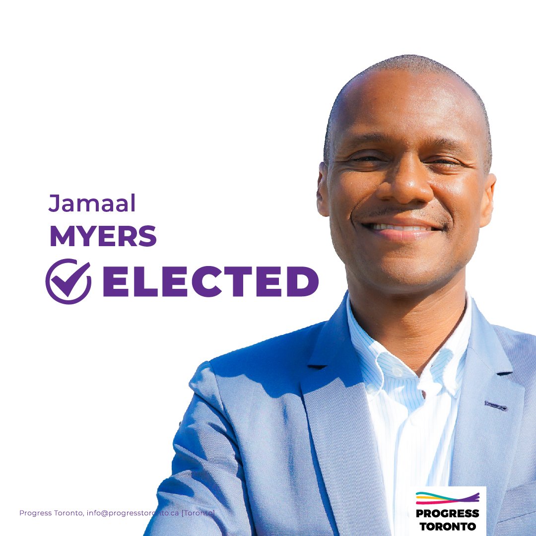 Congratulations Councillor-elect Jamaal Myers @Jamaal4ScarbTO and the team. jamaal4scarbto.com #TOVotes #TOVotesOct24 #TOVotes22 #TOVotes2022 #ScarbTO #Toronto