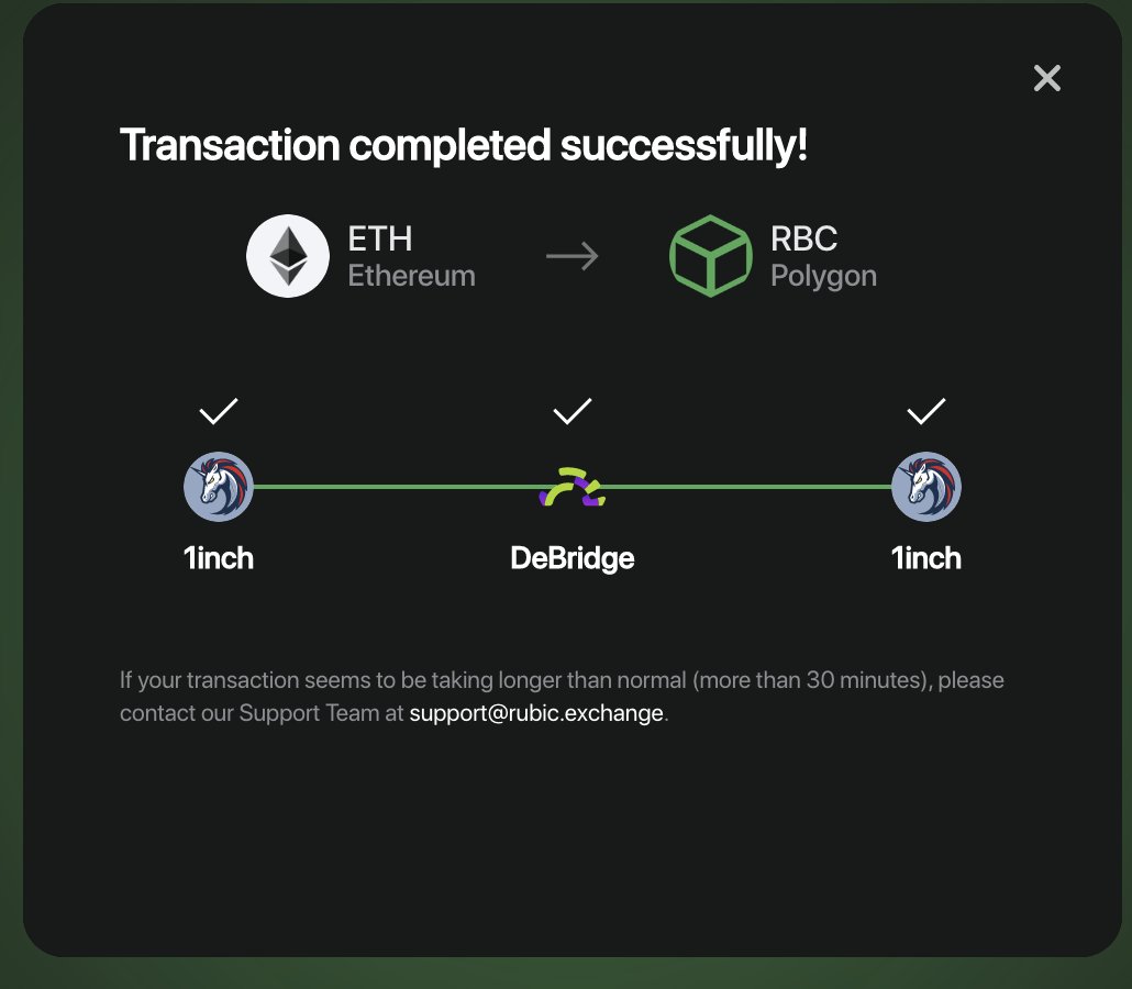 zefwoij's tweet photo. done! @deBridgeFinance @CryptoRubic https://t.co/wB3SZSK7A7