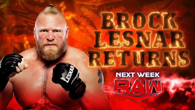 Brock Lesnar Set To Appear On Next Week's WWE Raw | 411MANIA
