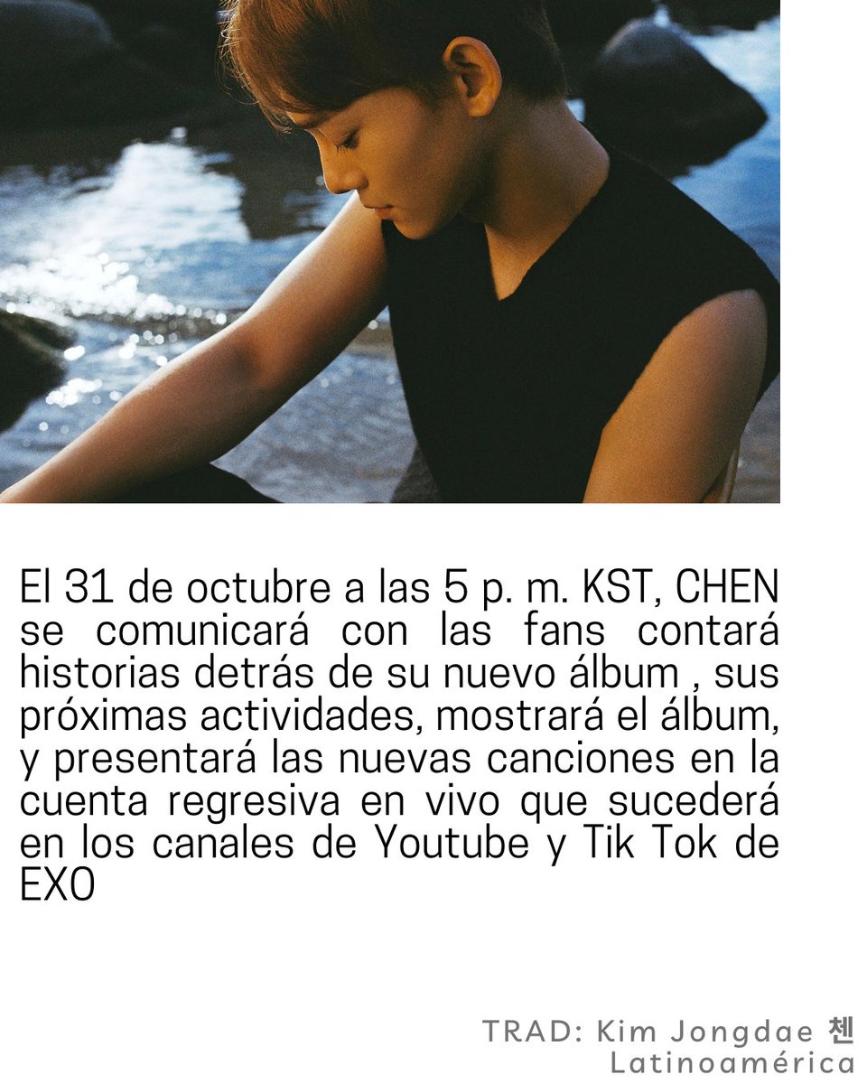 JongdaeLatam's tweet photo. [Traducción] {221024} 

CHEN agregó una delicada sensibilidad y participó en la escritura de las letras para un B-side de su nuevo álbum "Last Scene"...

#첸 #CHEN #ChenScene2
#EXO  #JONGDAE
#사라지고있어 #CHEN_사라지고있어
#CHEN_사라지고있어_LastScene 

[Bee] https://t.co/wvgx2R25SN