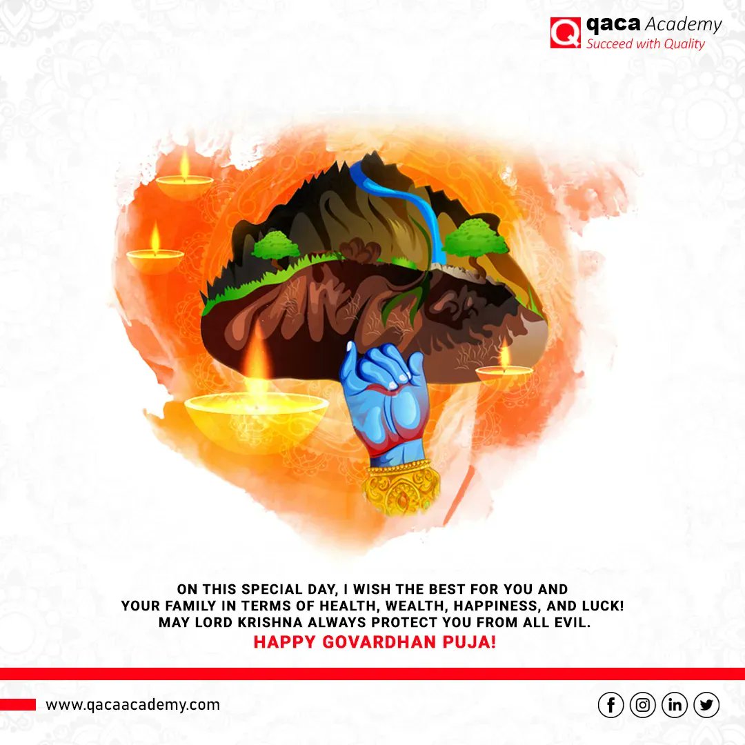 AcademyQaca's tweet photo. 𝗛𝗮𝗽𝗽𝘆 𝗚𝗼𝘃𝗮𝗿𝗱𝗵𝗮𝗻 𝗣𝘂𝗷𝗮!
On the new moon of this auspicious month of Kartik, I pray for new, auspicious beginnings for you. May health, wealth, luck, and love find their way to you in abundance. 
.
.
.
#qaca #qualityaustrai #govardhanpuja #govardhan #radheradhe https://t.co/qyONsdpcDo