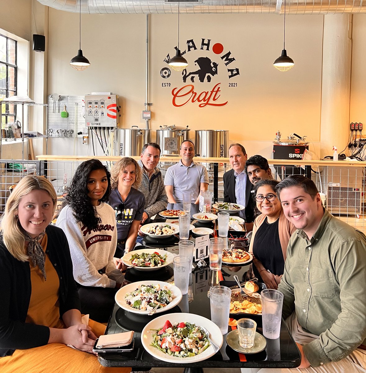 With (most of) the team at <a href="/oklacraft/">Oklahoma Craft Nano Brewhouse Kitchen and Coffee</a> to welcome new <a href="/CortadoVentures/">Cortado Ventures</a> Entrepreneur-In-Residence Deb Moorad.