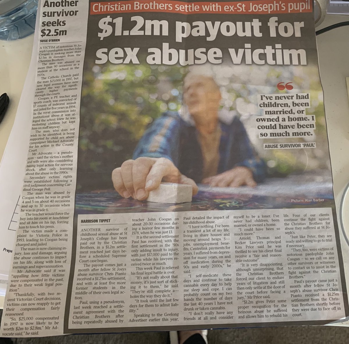 CLAN_AU's tweet photo. What do you think of these pay outs to victims of from #Christian Brothers ?

Please put comments underneath CLAN’s tweet https://t.co/k46Rc41gDi