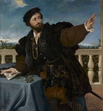 A Nobleman on a Balcony, 1525 #lorenzolotto #lotto wikiart.org/en/lorenzo-lot…