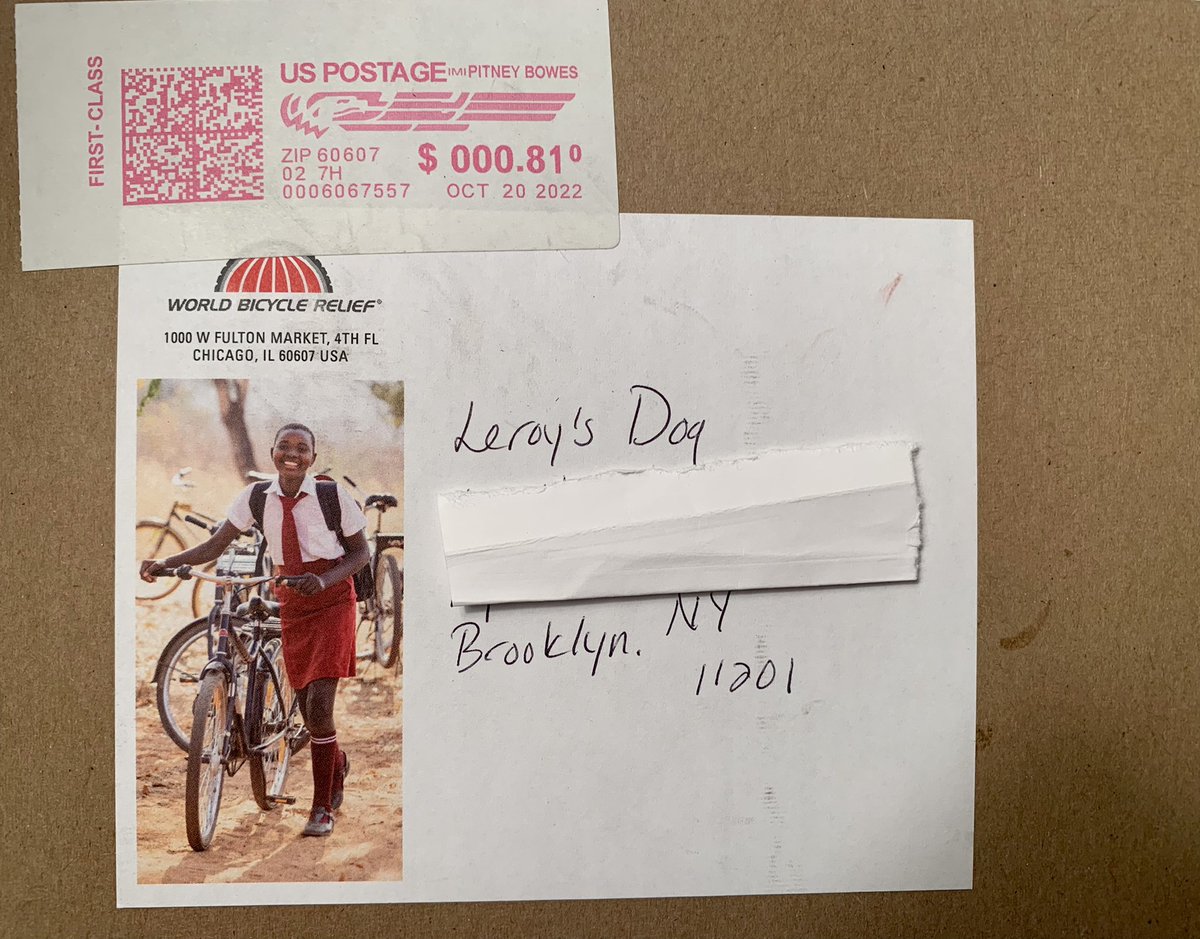 leroys_dog's tweet photo. This came in the mail today. A thank you for a donation my dog made a year ago. 

Now I’m choked up again. https://t.co/rB7QOmSm7p