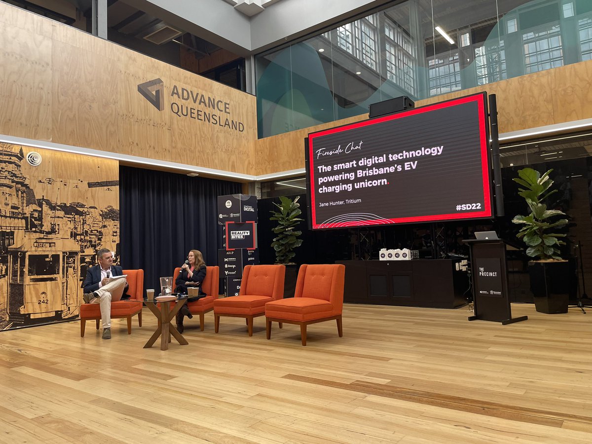 Jane Hunter from <a href="/TritiumCharging/">Tritium®</a> is absolutely fabulous!! Fireside chat with <a href="/RussVine/">Russ Vine</a> #sd22 <a href="/SD_BNE/">Something Digital</a> #netzero