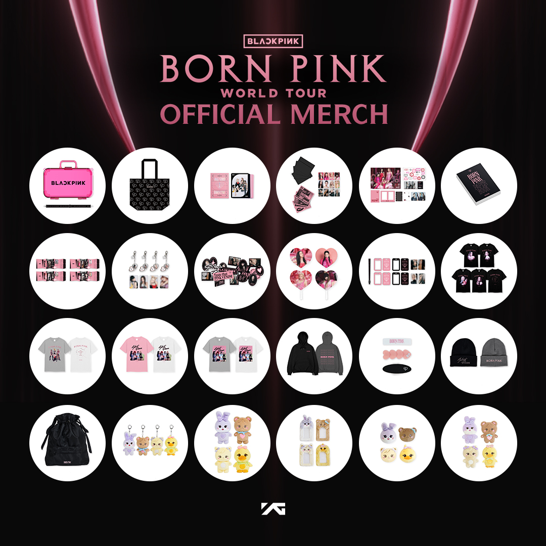 #BLACKPINK_BORNPINK WORLD TOUR Official Merch Online Release✨ #BLACKPINK 월드투어의 열기를 다시 한번! 월드투어 공식 MD를 이제 온라인에서 만나보세요. 🔗 Weverse Shop: bit.ly/3CT7Iod 🔗 #YGSELECT CN: bit.ly/3EZBDOa 🔗 YG SELECT T-mall: ygeshop.tmall.hk