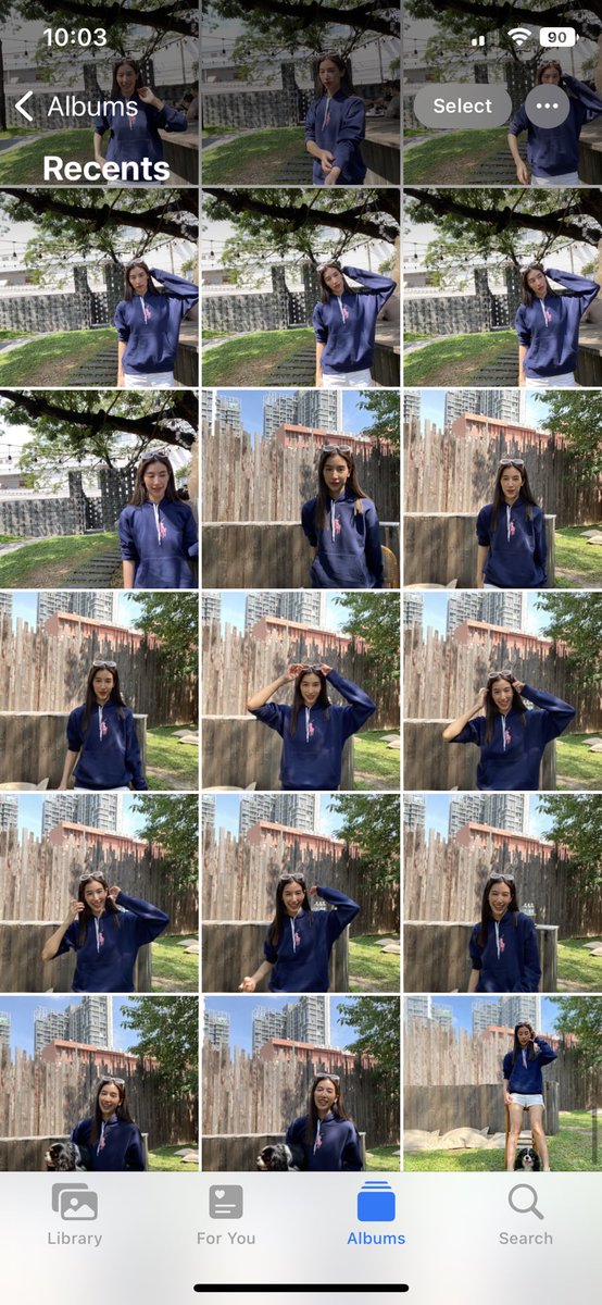 “พี่ๆถ่ายรูปให้หน่อยนะเด๋วจะลงไอจี” รู้ตัวอีกที เม็มโทรศัพท์เต็ม 😅😅 แถมรูปที่ใช้ไม่ได้ถ่าย 😍😍😍 <a href="/Miint_chalida/">Mint_Chalida</a>