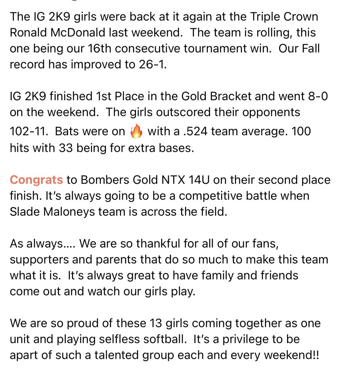 Impact Gold 2k9 National tweet media