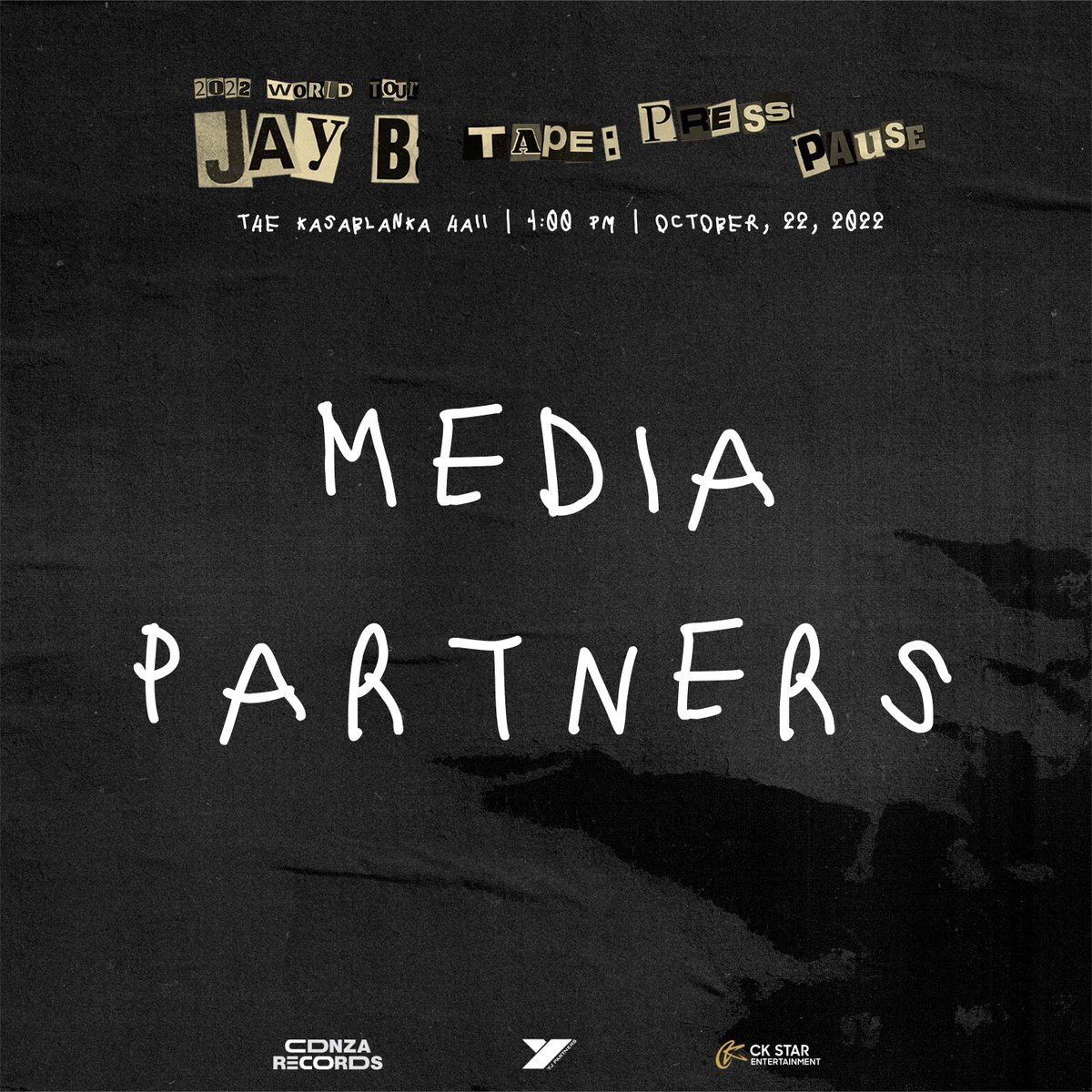 ckstarid's tweet photo. To all our valued media partners, we would like to thank you for taking part on this wonderful project with us. Your assistance and collaboration are greatly appreciated!

#JAYBinJKT #JAYB #제이비 #카덴차 #CDNZA
#2022JAYBWorldTour #Tape_Press_Pause https://t.co/sKsPhqBcZG