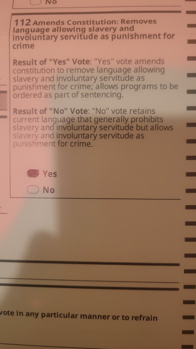 Gasmaskonastick's tweet photo. It's 2022 and here in Oregon we are (fingers crossed) gonna end slavery through voting. https://t.co/KDIismt0Jm