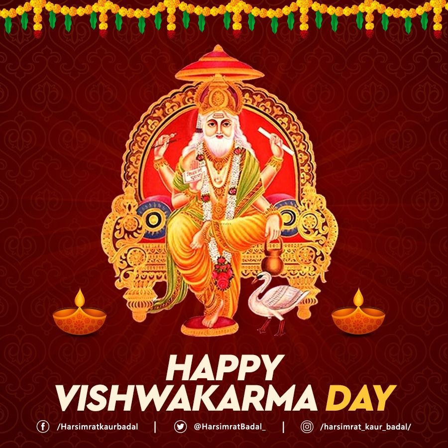 May the divine architect Lord Vishwakarma sculpt everyone's life divinely to perfection. Wishing you all a Happy #VishwakarmaDay!