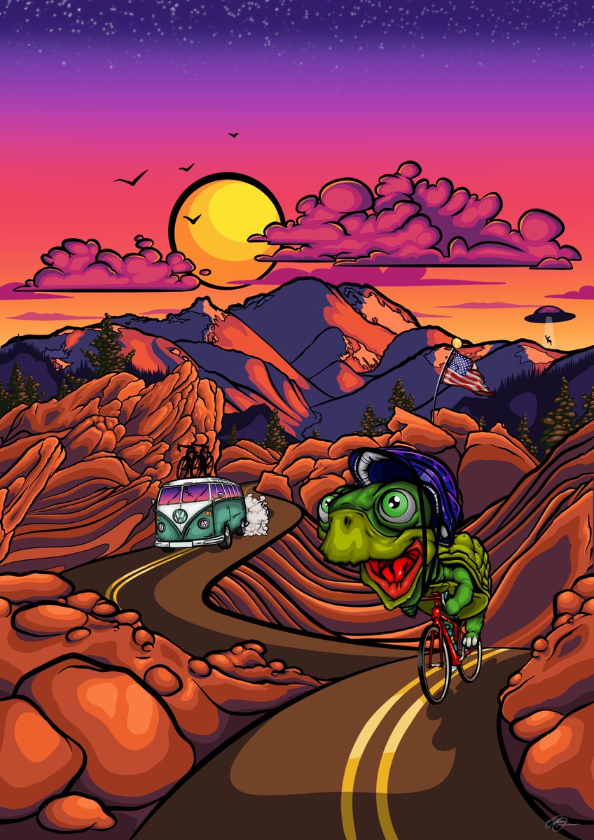 roost999's tweet photo. Sweet dreams yall 🐢 
#art #sunset #artgallery #painting #drawing https://t.co/HeOSt4njkx