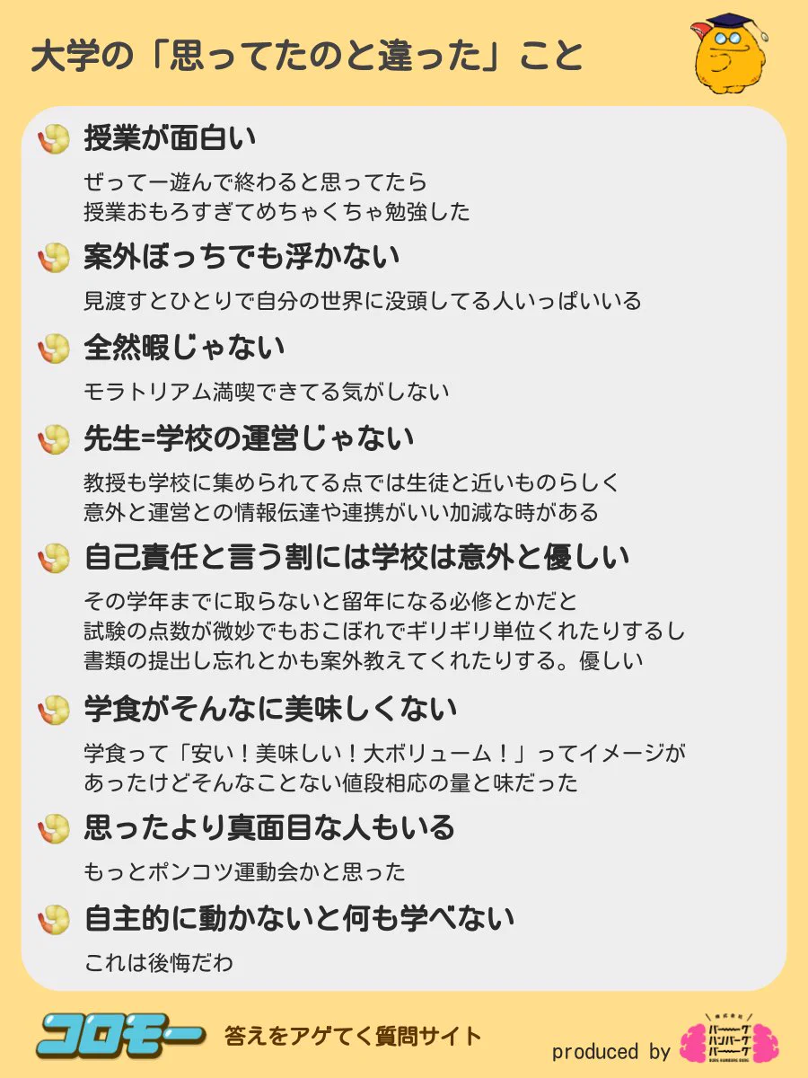 大学に入って「思ってたのと違ったこと」まとめがおもしろい！