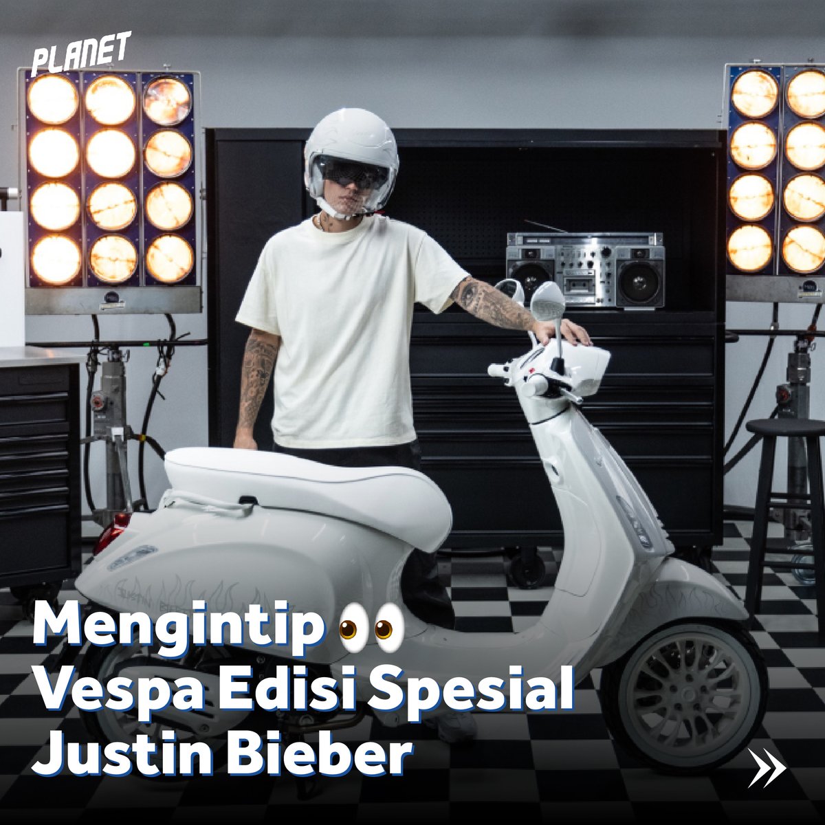 planetmotocom's tweet photo. Udah pada liat belom motor Vespa x Justin Bieber 👀 https://t.co/eCWtYgY3qD