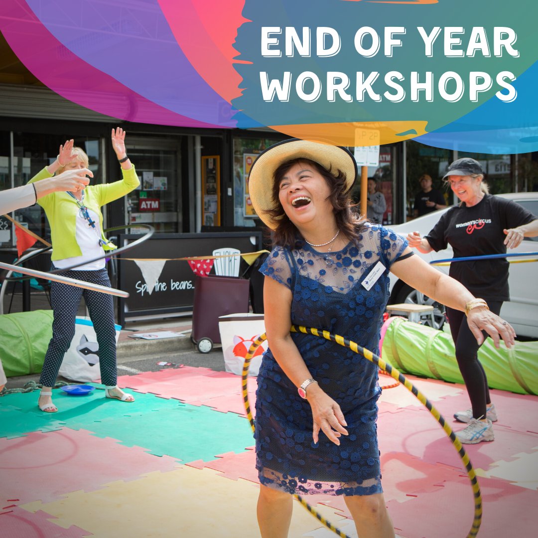 WomensCircus's tweet photo. With the end of 2022 just around the corner now is a great time to book in a Women's Circus workshop for your end of year celebration. Perfect for workplaces looking fo a unique way to unwind and build team spirits!🎪 Book now: https://t.co/xw1Yza5FE4 https://t.co/Sa1wed0T5a