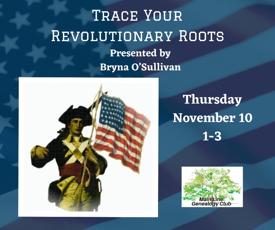 Next on Zoom or in person-Whether you’re looking to document service for the Sons or Daughters of the American Revolution or simply to learn more about your family’s past, this program will help you find out. See link in bio!

#familyhistory
#genealogy
#ancestry 
#familytree