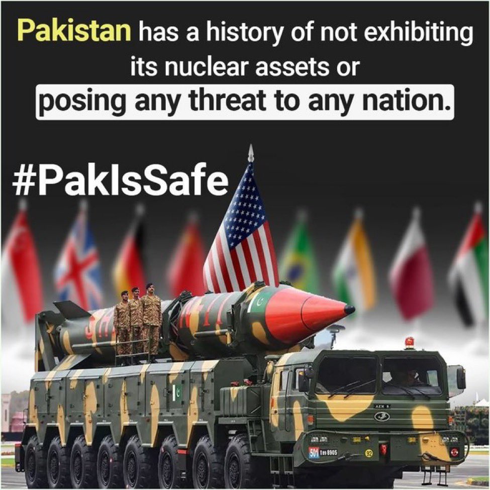 amazingskils's tweet photo. #PakIsSafe 
Pakistan has a records of no longer exhibiting its nuclear property or posting any danger to any nation https://t.co/HiBTcDpGDE